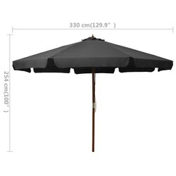 Зонт от солнца VidaXL 47214 (Anthracite) Thumb