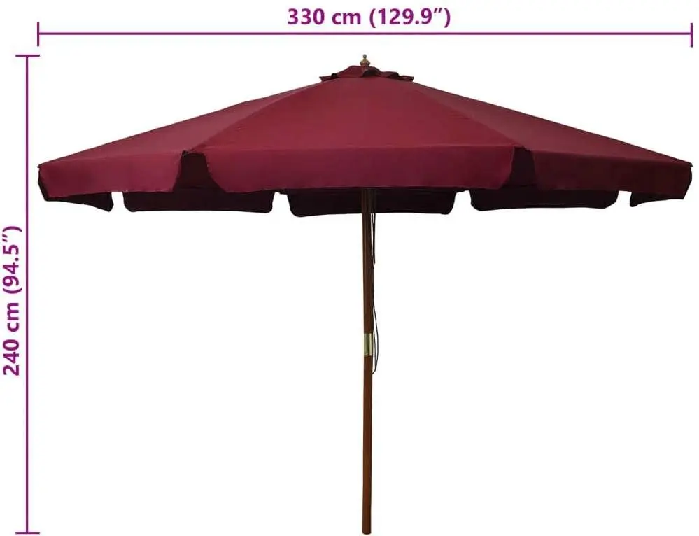 Зонт от солнца VidaXL 47216 (Burgundy)