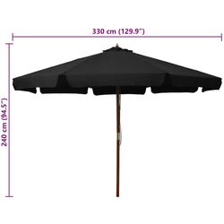 Зонт от солнца VidaXL 47218 (Black) Thumb