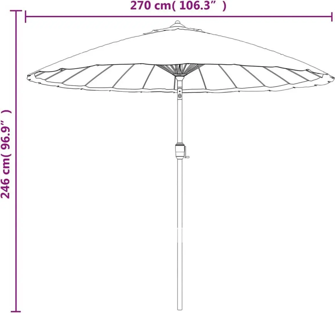 Umbrela de soare VidaXL 47305 (Sand) - 7