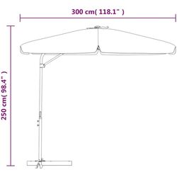Umbrela de soare VidaXL 47314 (Anthracite) Thumb