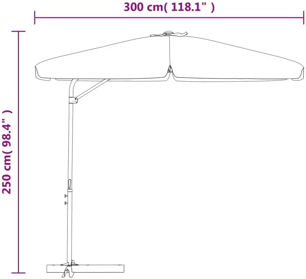 Umbrela de soare VidaXL 47314 (Anthracite) - 6
