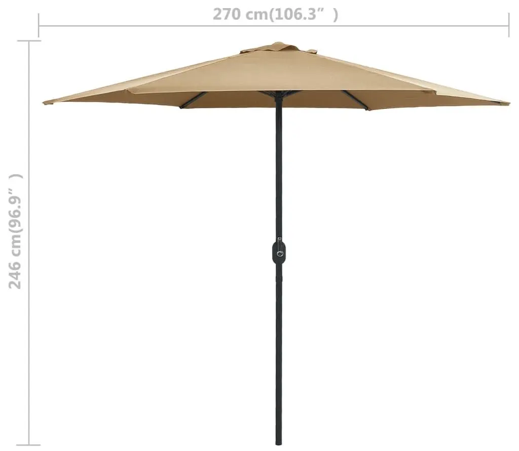 Umbrela de soare VidaXL 47347 (Taupe) - 7
