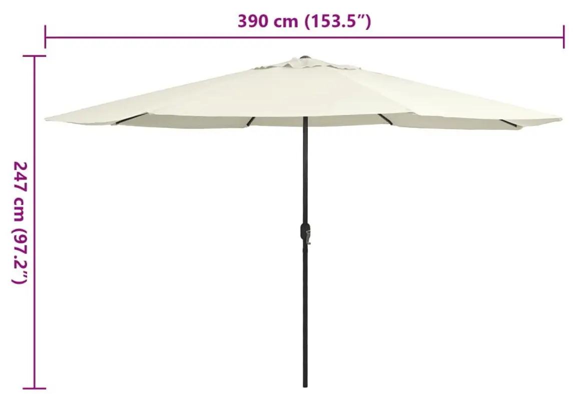 Umbrela de soare VidaXL 47378 (Sand White)