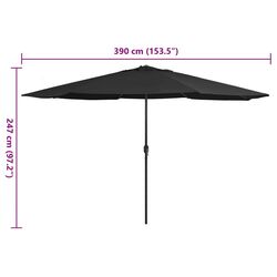 Зонт от солнца VidaXL 47384 (Black) Thumb