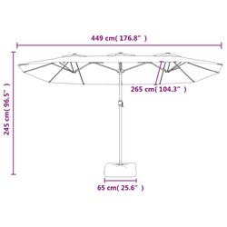 Umbrela de soare VidaXL LED 362954 (Green) Thumb
