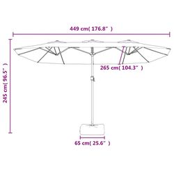 Umbrela de soare VidaXL LED 362958 (Terracotta) Thumb
