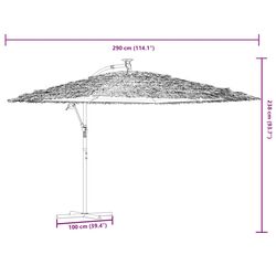 Зонт от солнца VidaXL LED 4005088 (Brown) Thumb