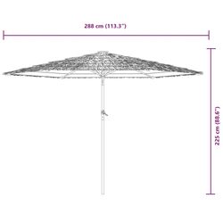Umbrela de soare VidaXL LED 4005121 (Brown) Thumb