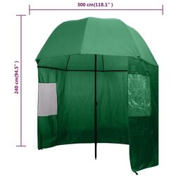 Cort umbrela pentru pescuit VidaXL 91028 (Green) Thumb