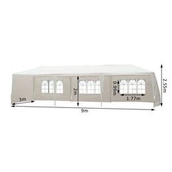 Pavilion de gradina Villager Gazebo 3x9m (White) Thumb