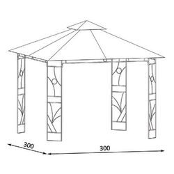 Pavilion de gradina Villager Panama 037926 3x3 (Beige) Thumb