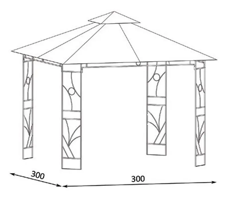 Pavilion de gradina Villager Panama 037926 3x3 (Beige) - 3