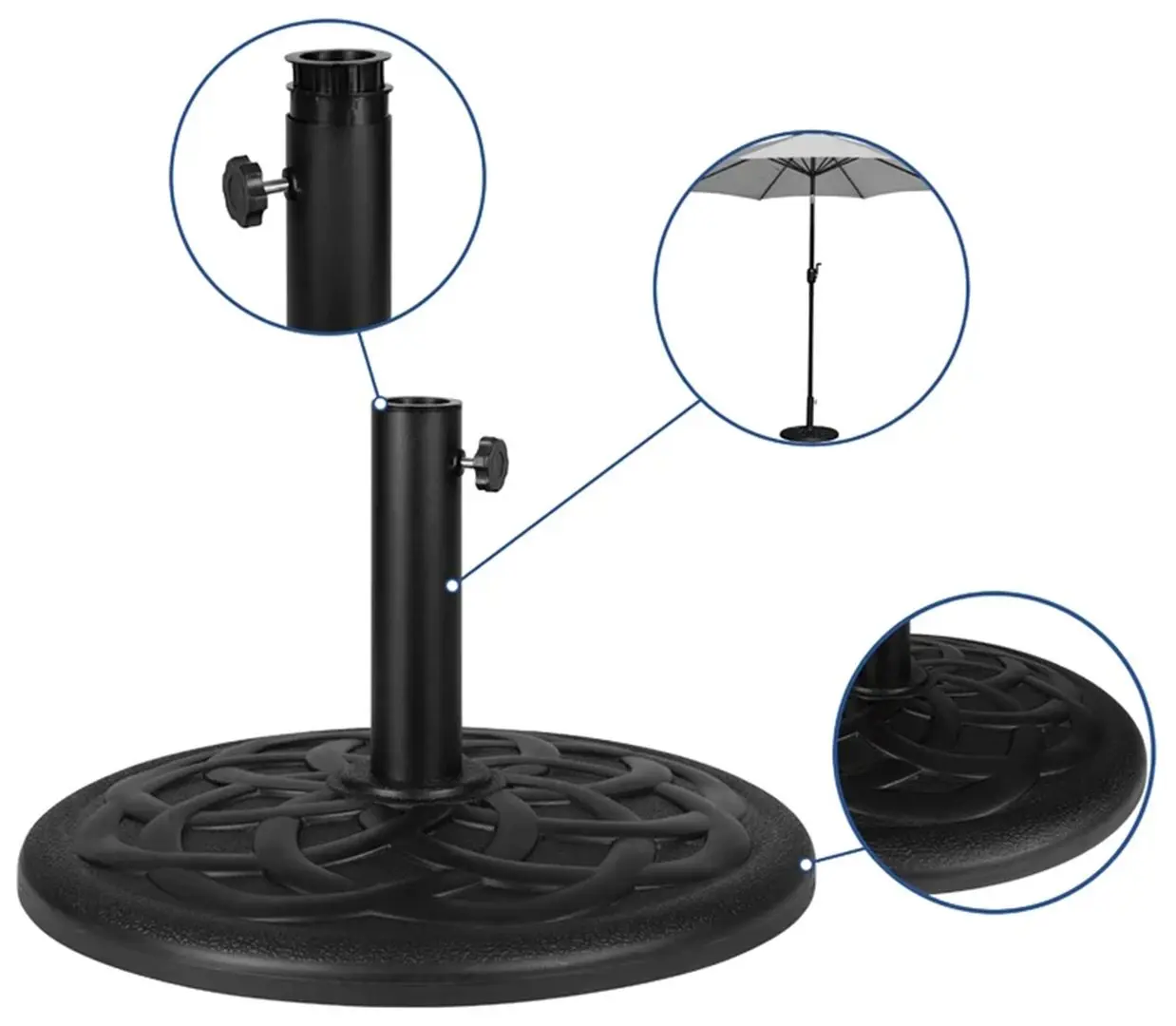 Suport pentru umbrela Waltz B5009 (Black)