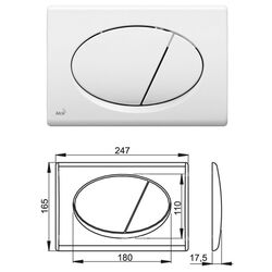 Instalare pentru vas wc 2in1 Alcaplast Sadromodul AM101/1120 + M70 Thumb
