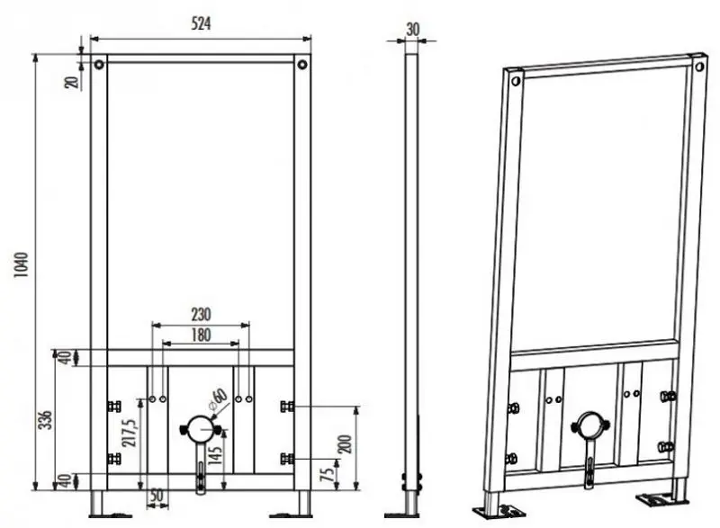 Рама для биде Creavit GBM500.01