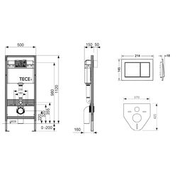 Инсталляция для унитаза 3в1 Tece Tecebase 9.400.006 Thumb