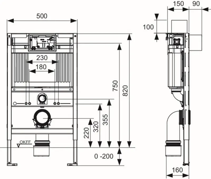 Инсталляция для унитаза Tece Teceprofil 9.300.001 - 2