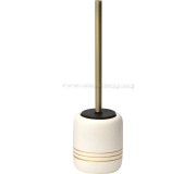 Perie pentru WC cu suport Tendance 43693 (White/Gold)