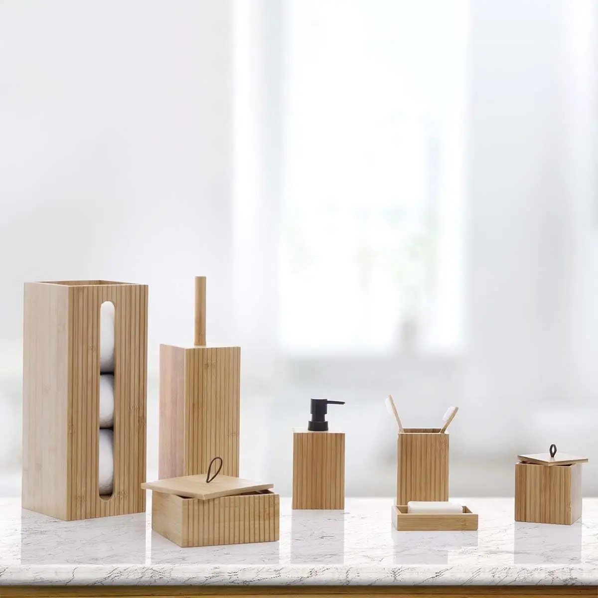 Perie de toaleta 5Five 174536 (Bamboo) - 2