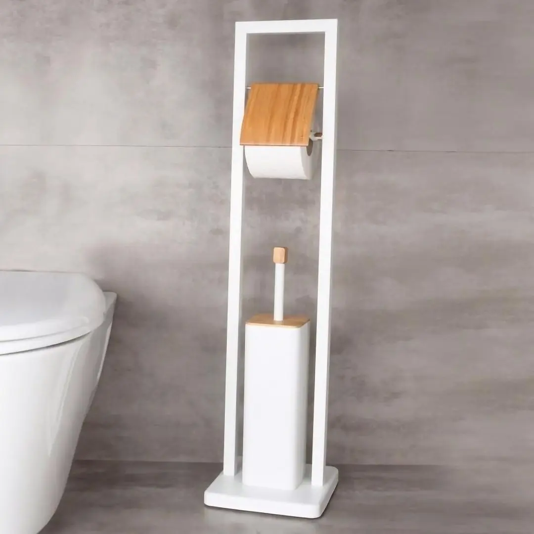 Подставка для ёршика и бумаги 5Five Naturelo 50315 (White)