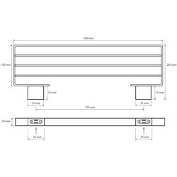 Держатель для полотенец Bemeta Nero 135002180 (Black) Thumb