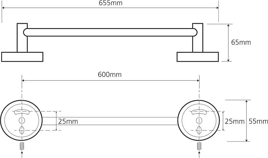 Держатель для полотенец Bemeta Omega 104104042 (Chrome)