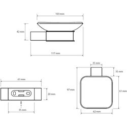 Мыльница Bemeta Nero 135008020 (White/Black) Thumb