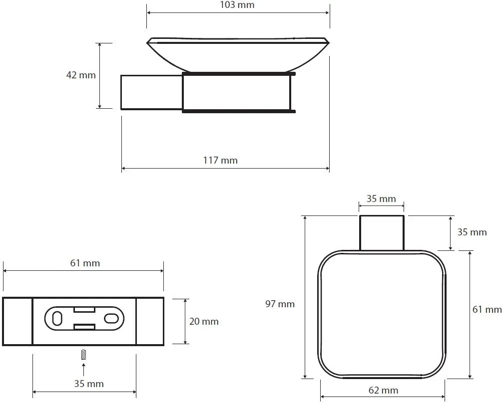 Мыльница Bemeta Nero 135008020 (White/Black)