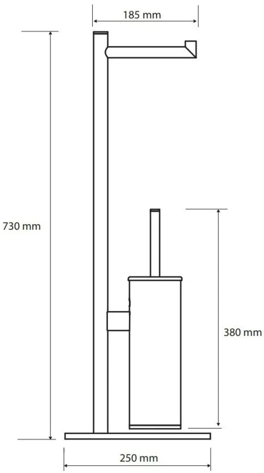 Suport pentru perie si hartie Bemeta Dark 104836110 (Black) - 3