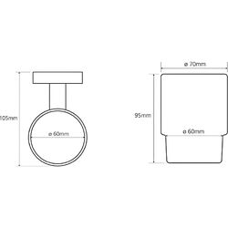 Стакан для зубных щеток Bemeta Omega 104110012 (Silver) Thumb