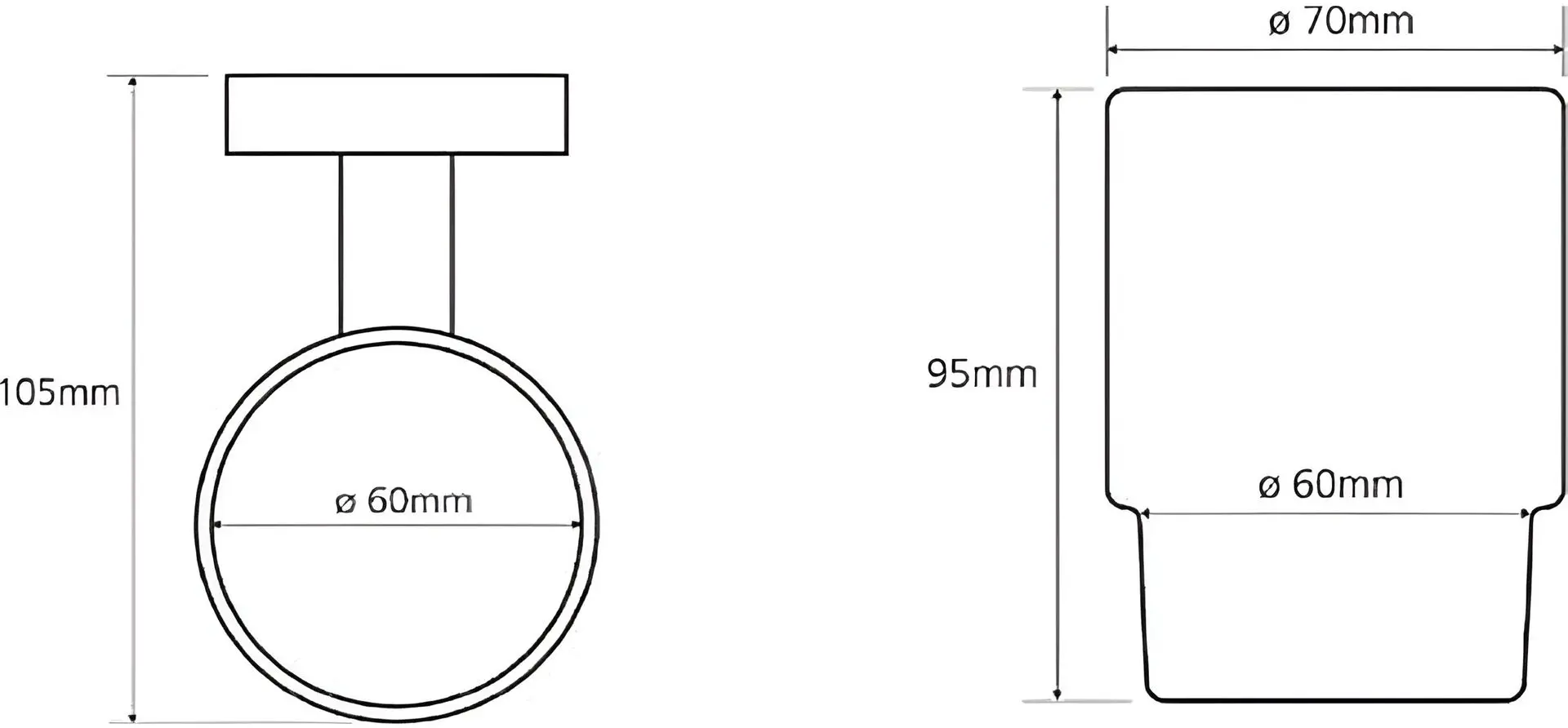 Стакан для зубных щеток Bemeta Omega 104110012 (Silver)