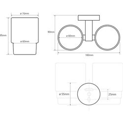 Стакан для зубных щеток Bemeta Omega 104110022 (Silver) Thumb