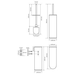 Щетка для туалета с подставкой Bemeta Dark 102313060 (Black) Thumb