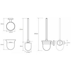 Щетка для туалета с подставкой Bemeta Omega 104113017 (Silver) Thumb