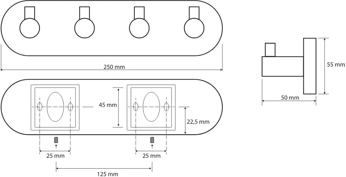Cuier Bemeta Omega 104405212 (Chrome)