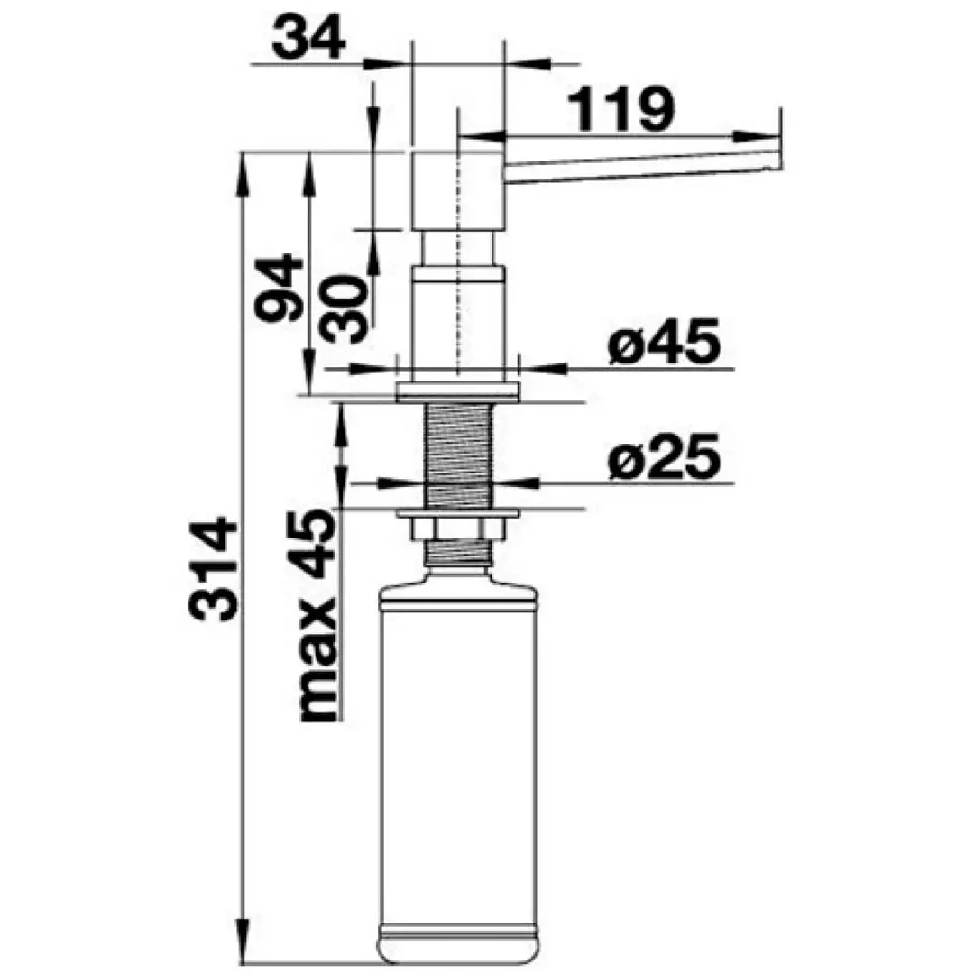 Дозатор для жидкого мыла Blanco Lato Silgranit (Chrome/Beige)