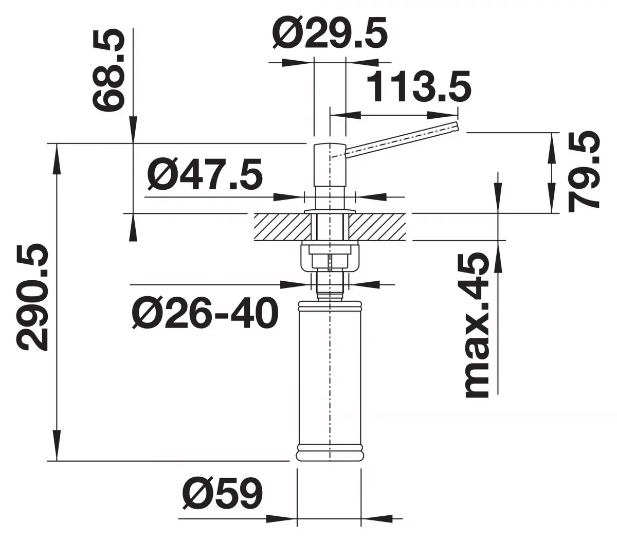 Dozator pentru sapun lichid Blanco Torre 526700 (Gold)