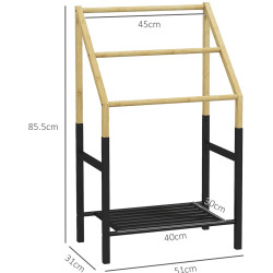 Suport pentru prosoape Homcom 850-307V00ND (Natural/Black) Thumb