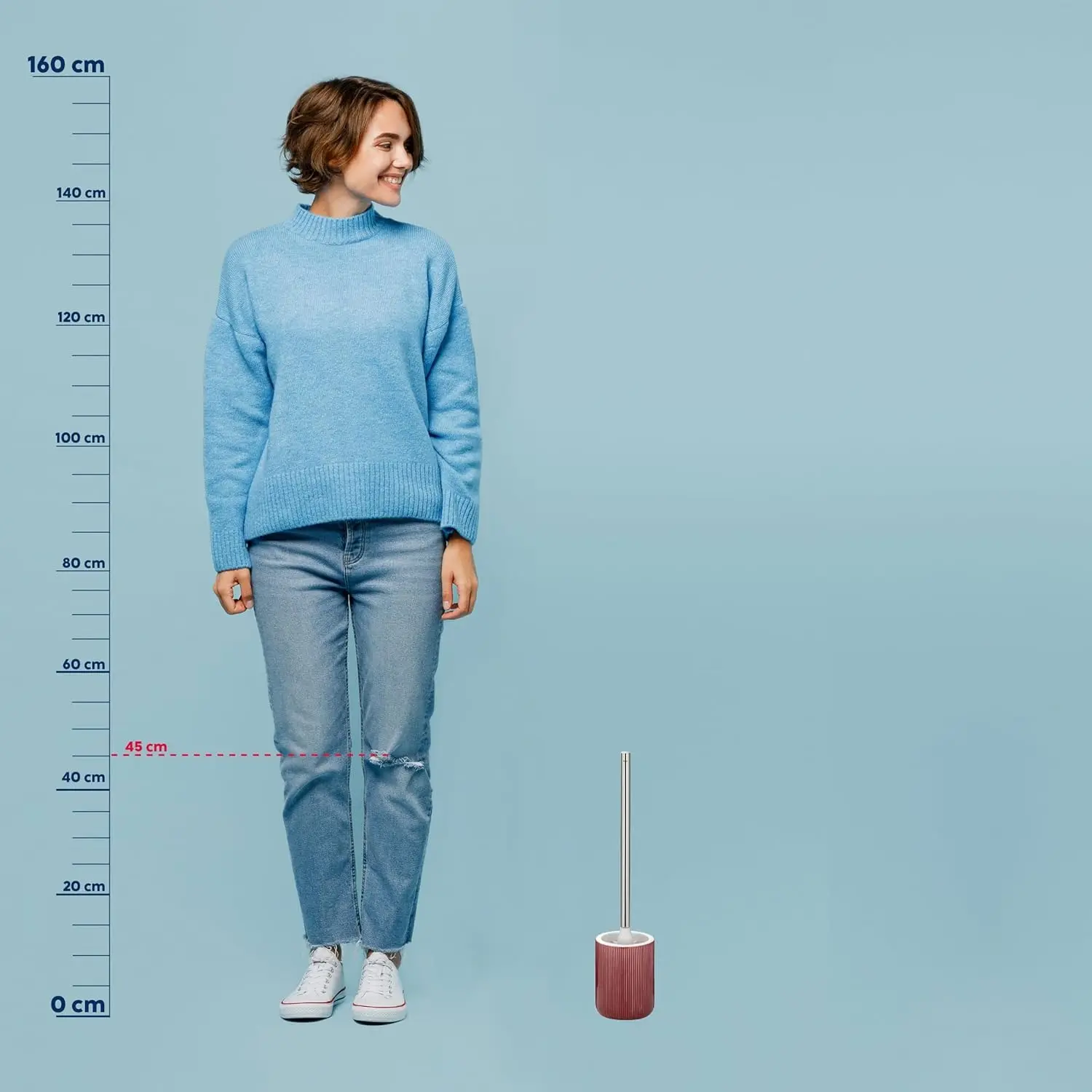 Perie de toaleta Kela Ava (Raspberry Red)