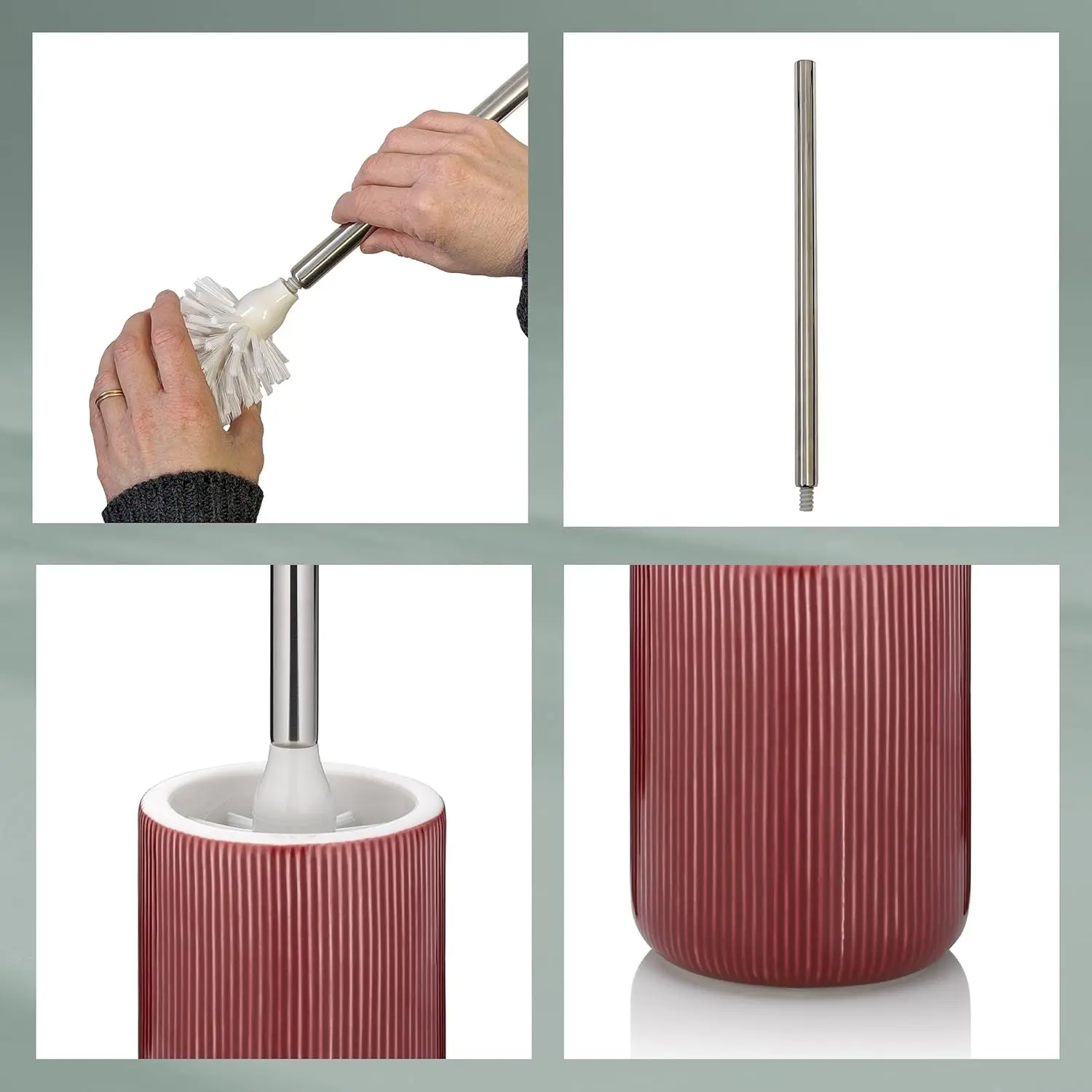 Perie de toaleta Kela Ava (Raspberry Red)