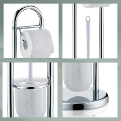 Suport pentru perie si hartie Kela Fabio (Silver) Thumb