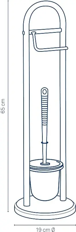 Suport pentru perie si hartie Kela Fabio (Silver)