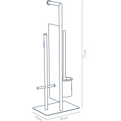 Suport pentru perie si hartie Kela Style (Silver) Thumb