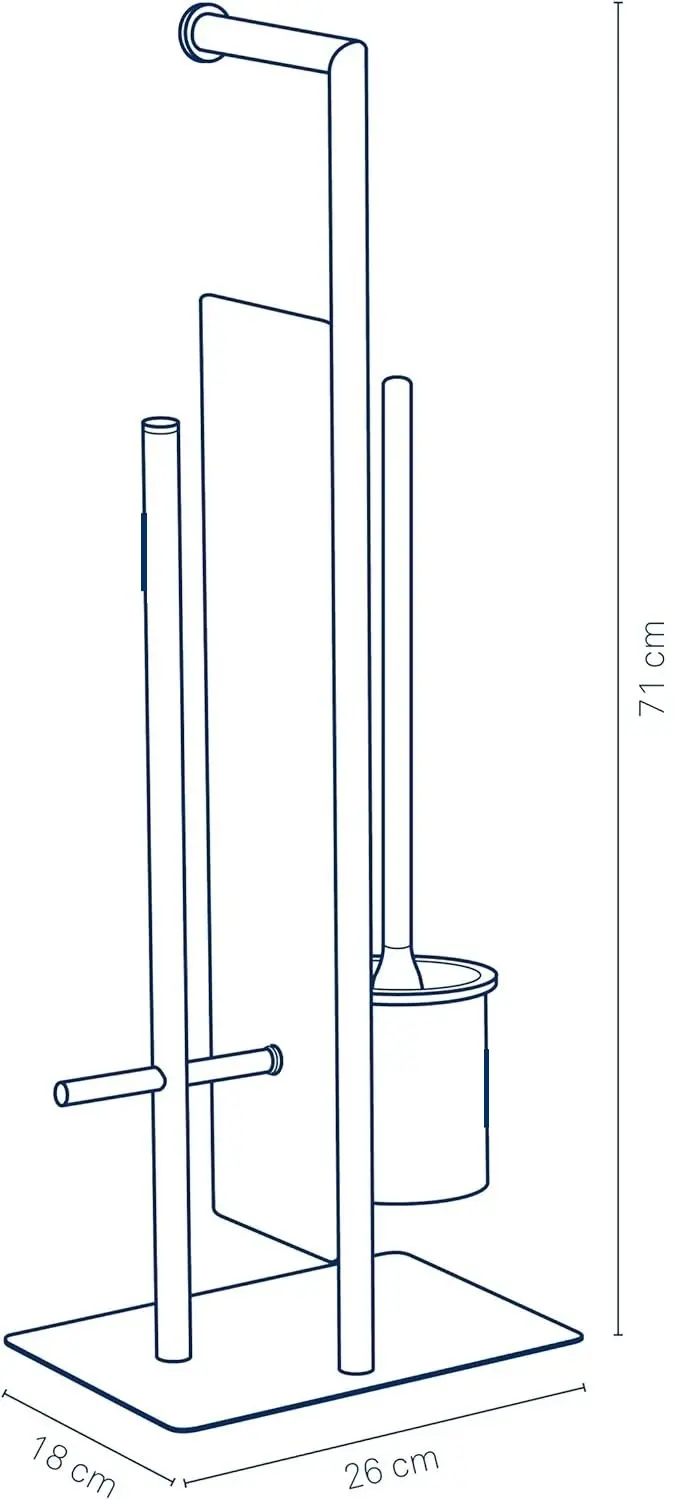 Suport pentru perie si hartie Kela Style (Silver)