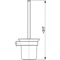 Щетка для унитаза KFA Armatura Moza (Gold Matte) Thumb