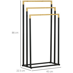 Держатель для полотенец Kleankin 850-270V00BK (Black/Bamboo) Thumb