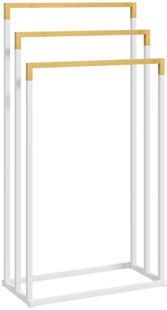 Suport pentru prosoape Kleankin 850-270V00WT (White/Bamboo)