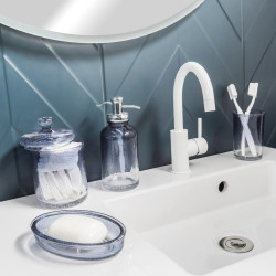 Pahar pentru periute de dinti MSV Harriet (Transparent/Blue) Thumb