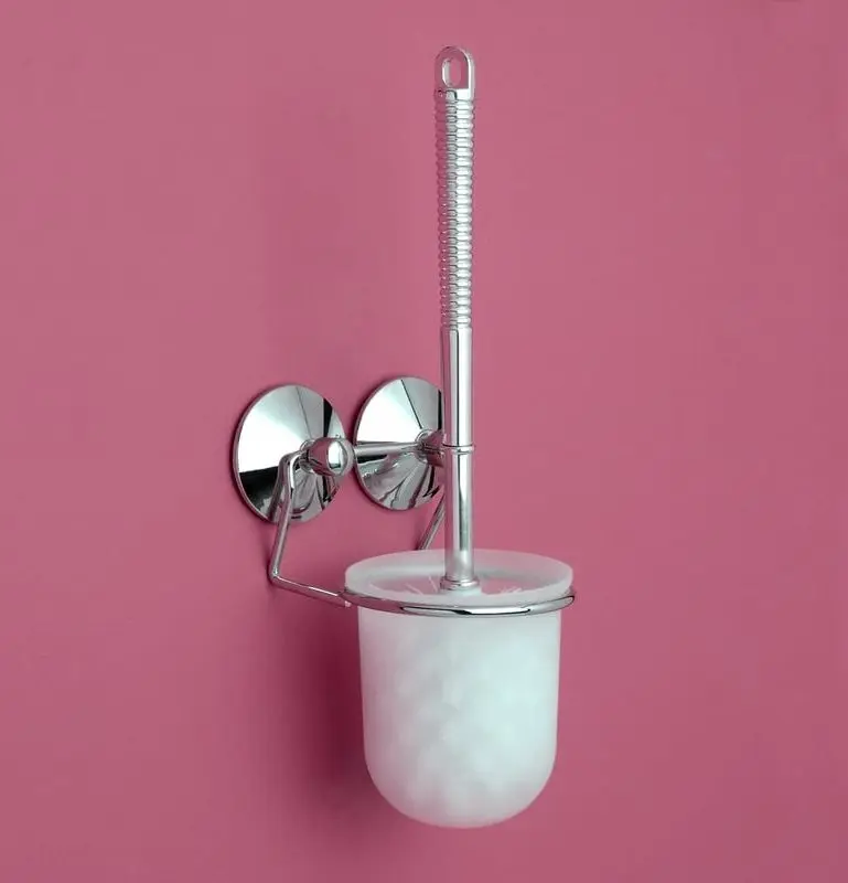 Щетка для туалета с подставкой MSV 40466 (White/Chrome)